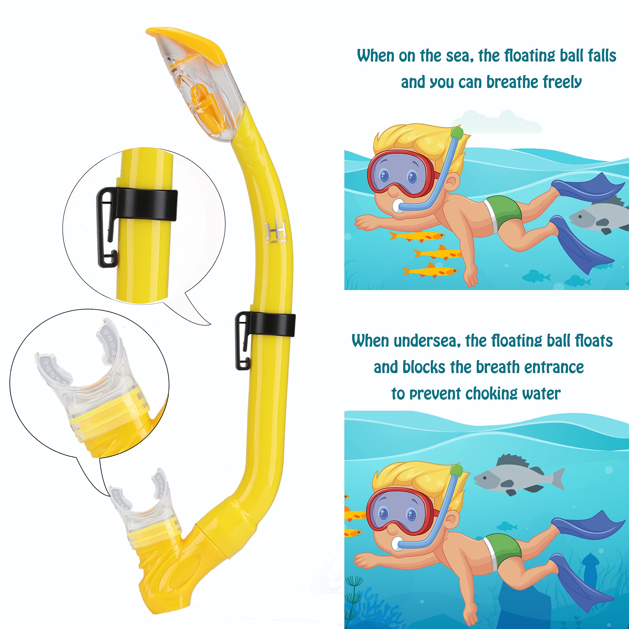 Amazon | HH HHAO SPORT シュノーケルセット 子供用 シュノーケリング